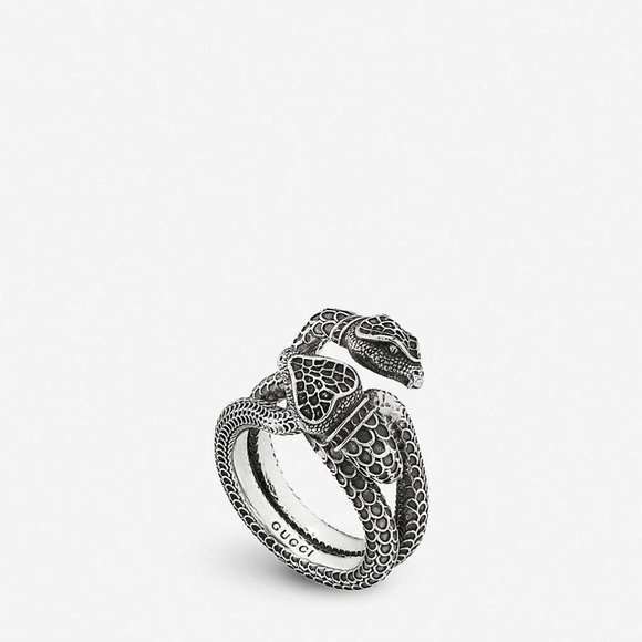 Gucci Garden Snake Sterling Silver Ring